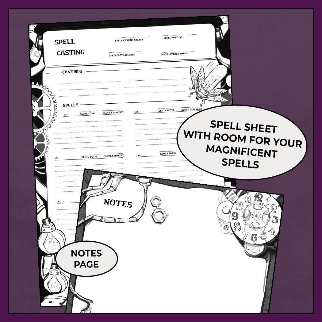 Mad Artificer's Lab - DnD 5e Artificer Character Sheet