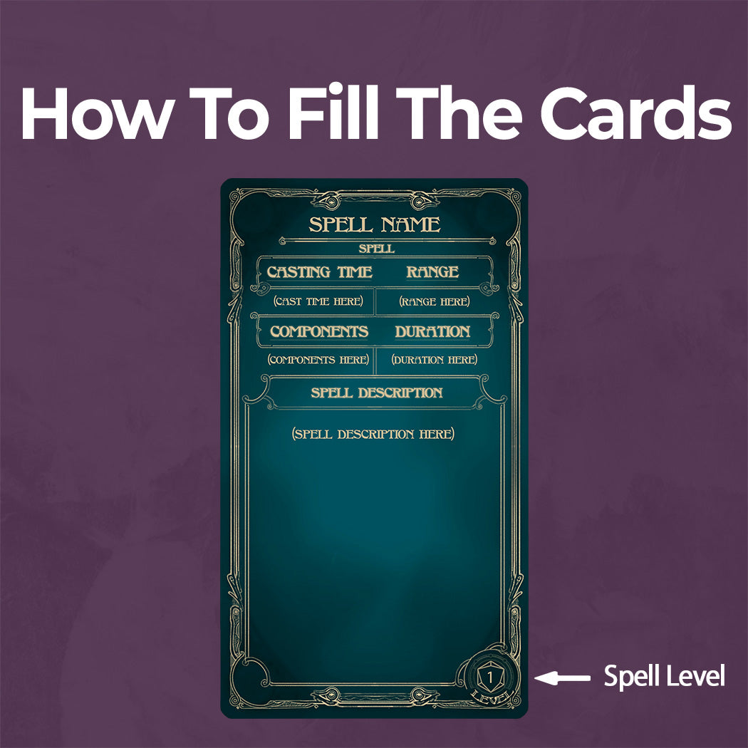 Sorcerer D&D 5e Spell Card, Printable Fillable PDF