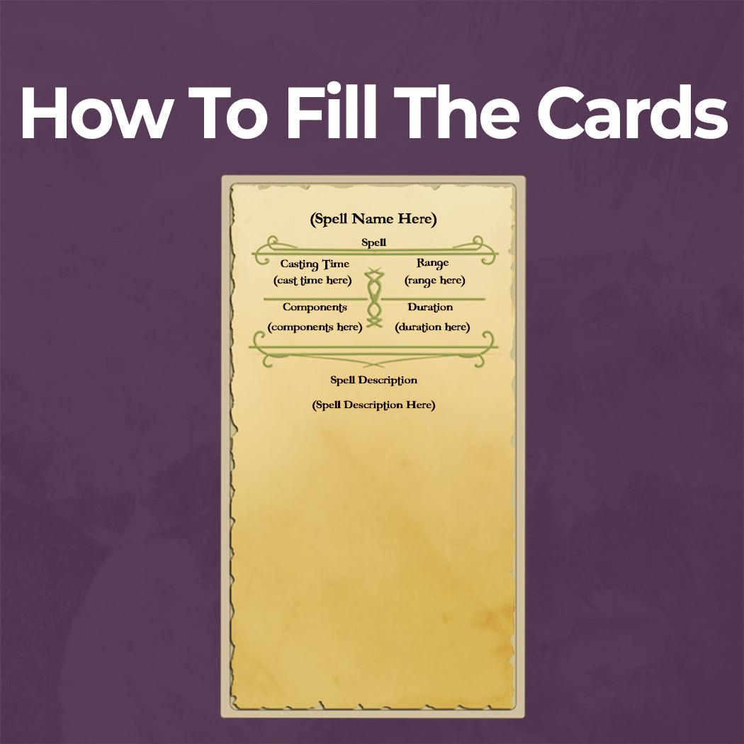 Cleric Spell Cards - Form Fillable Blank PDF - Armor Class