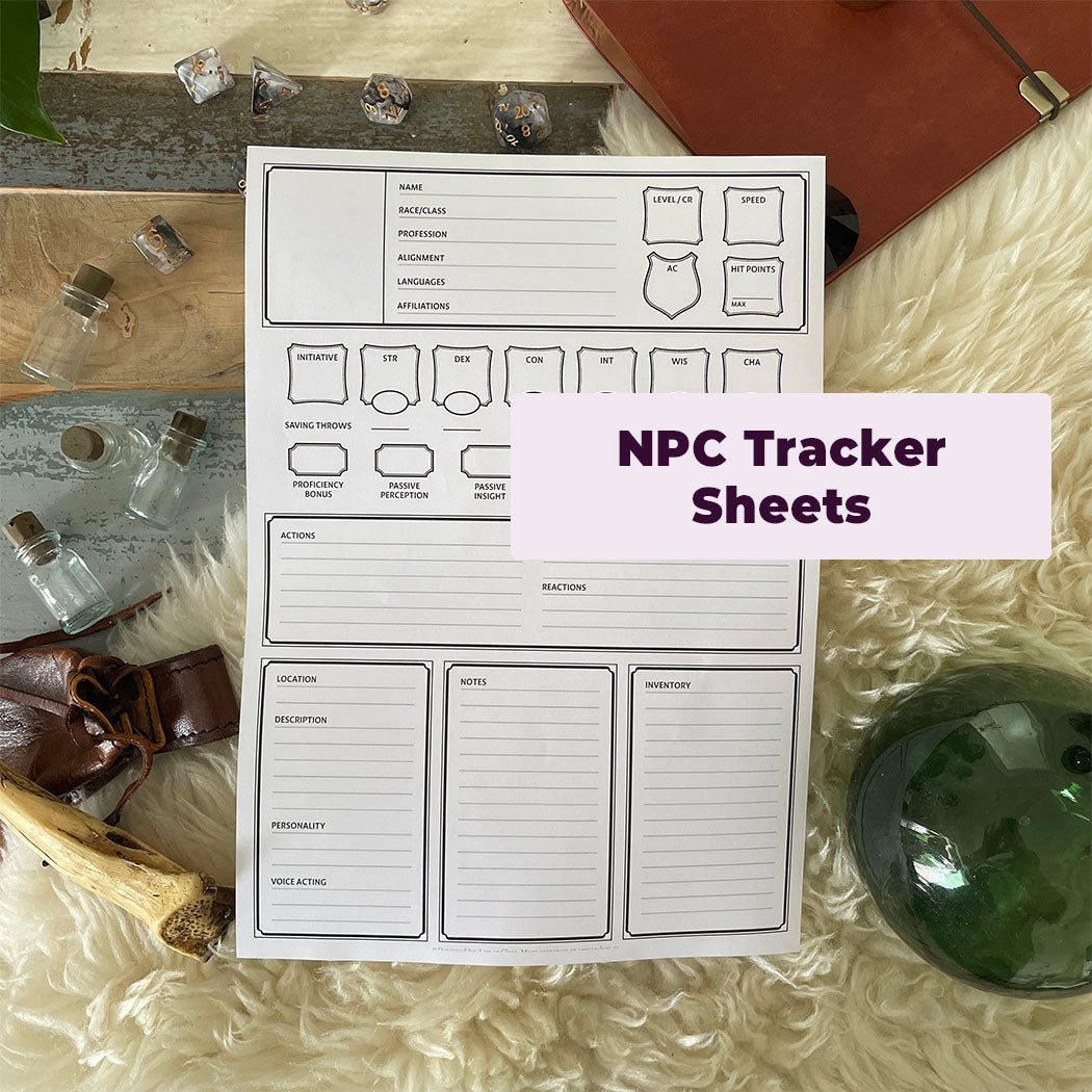 D&D 5e NPC Tracker Sheets