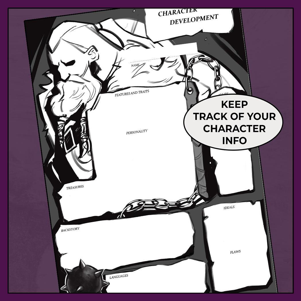 D&amp;D 5e Barbarian Character Sheet, Primal Barbarian - Fillable PDF ...