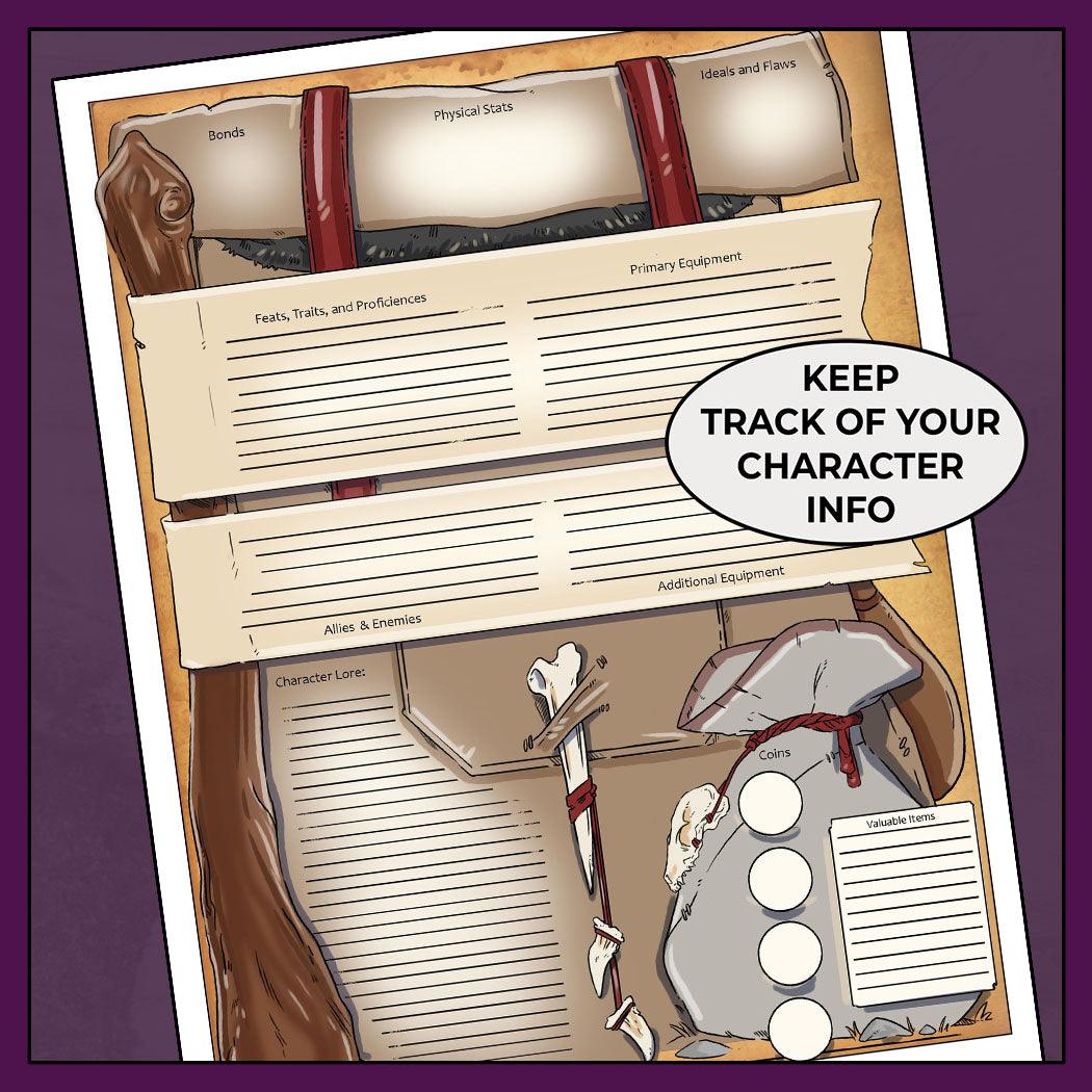 D&D 5e Barbarian Character Sheet, Barbarian Rage - Fillable PDF – Armor ...