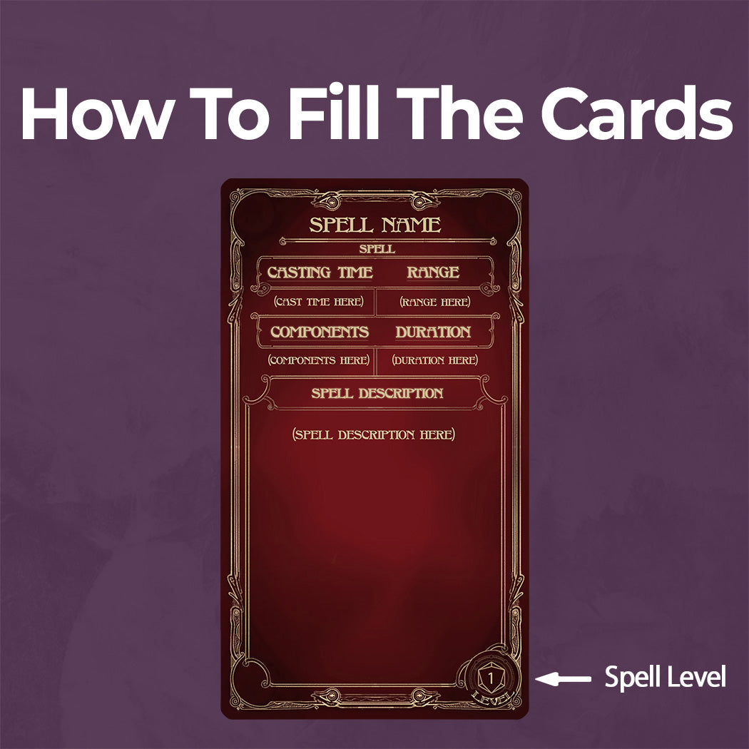 Bard D&D 5e Spell Card, Printable Fillable PDF