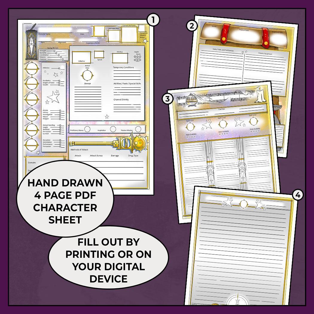 Divine Cleric - DnD 5e Cleric Character Sheet - Armor Class