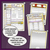 D&amp;D 5e Cleric Character Sheet, Divine Cleric - Fillable PDF