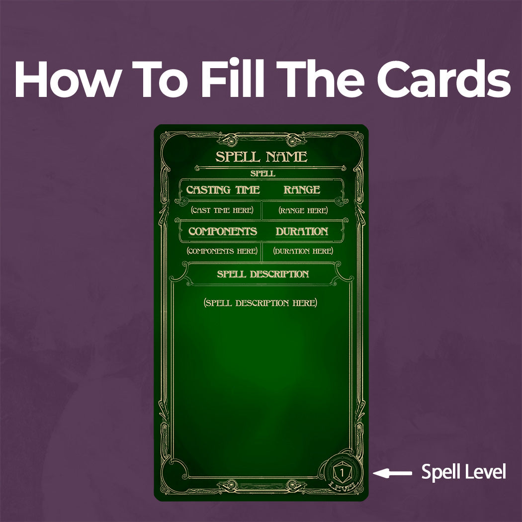 Druid D&D 5e Spell Card, Printable Fillable PDF