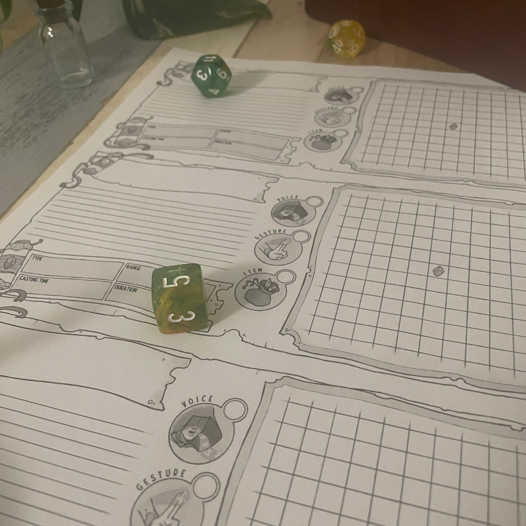 Spell Area Sheets - Fillable PDF