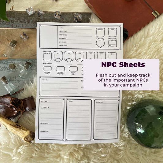 NPC Tracker Sheet for D&D 5th Edition