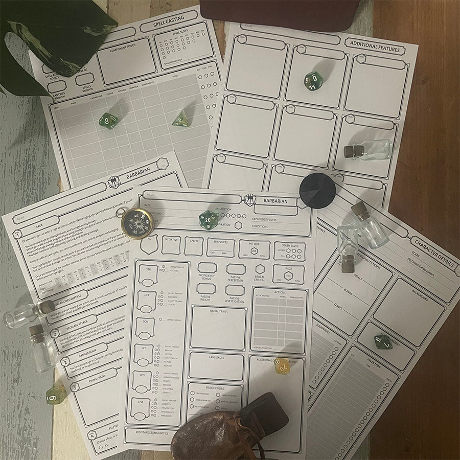 Clarity - Character Sheets Pack - Fillable PDF