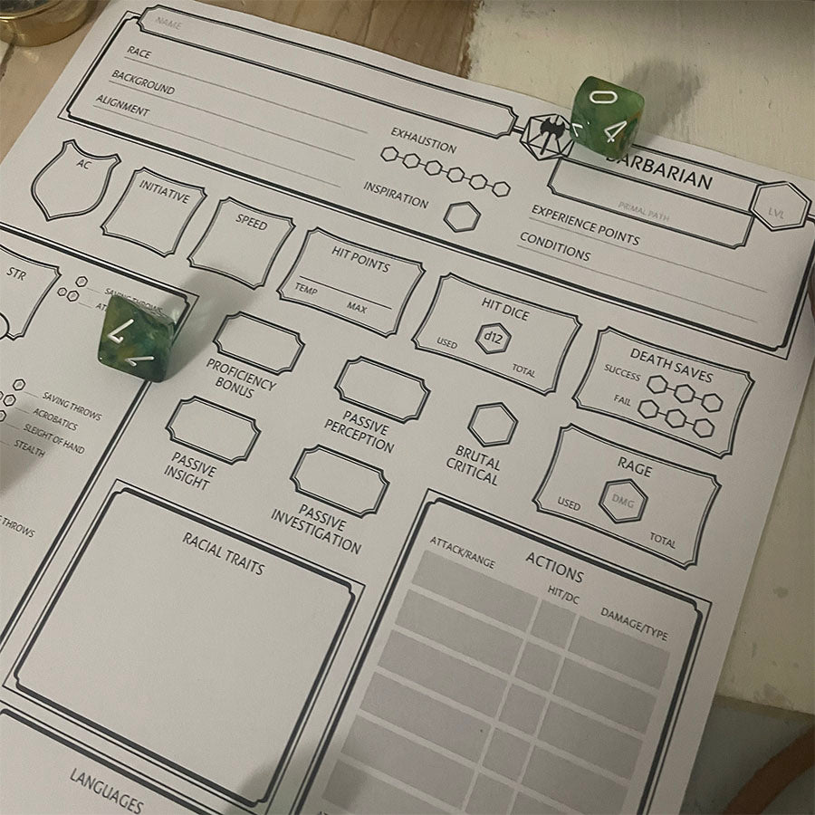 Clarity - Character Sheets Pack - Fillable PDF