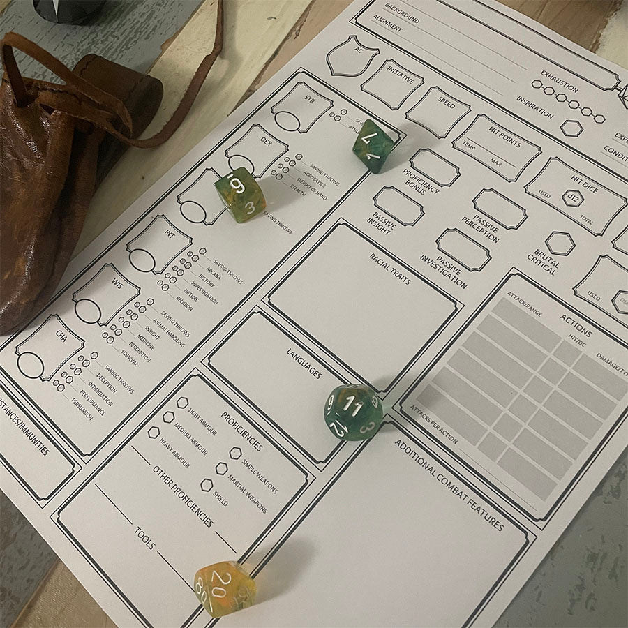 Clarity - Character Sheets Pack - Fillable PDF