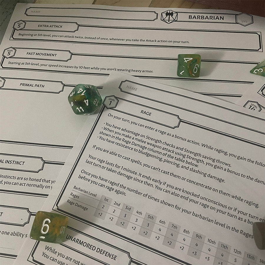 Clarity - Character Sheets Pack - Fillable PDF