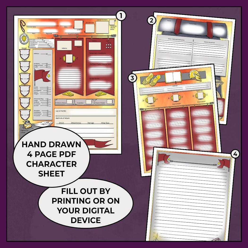 Righteous Paladin - DnD 5e Paladin Character Sheet - Armor Class