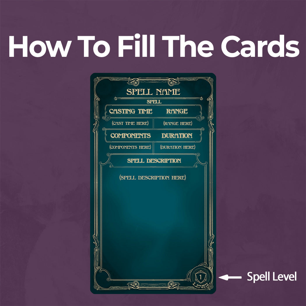 Sorcerer D&D 5e Spell Card, Printable Fillable PDF