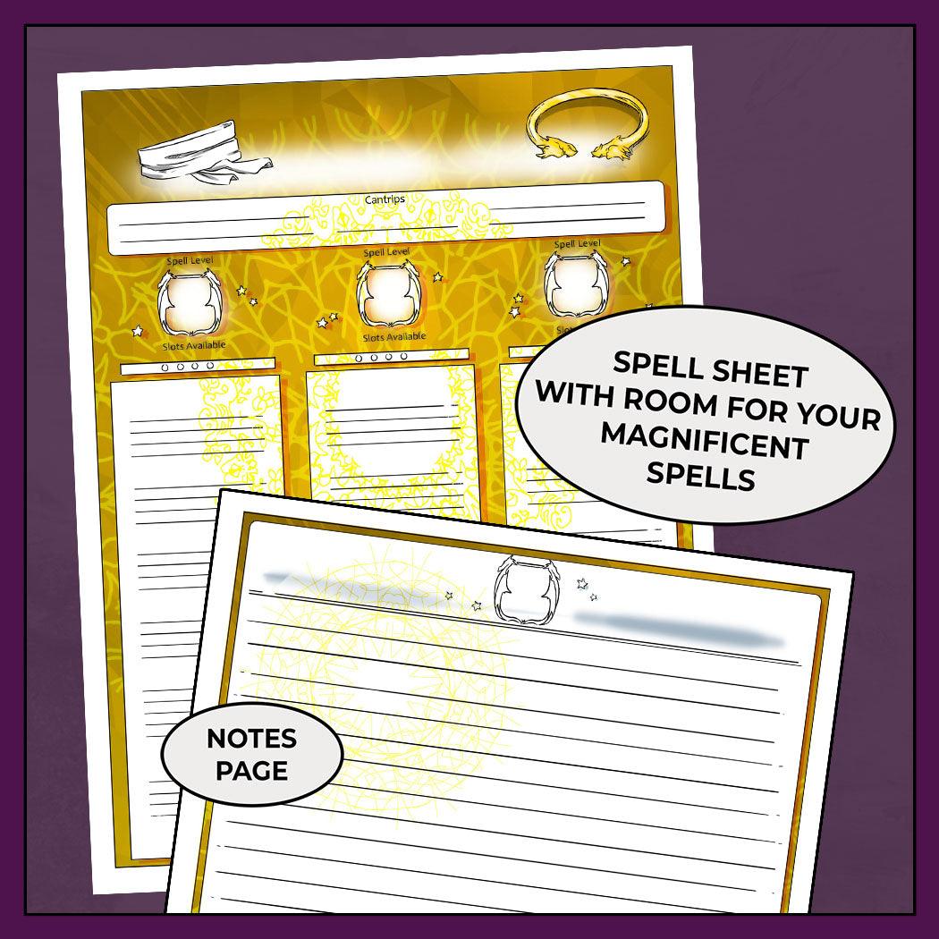 D&D 5e Monk Character Sheet, Unarmed Monk Fillable PDF Armor Class