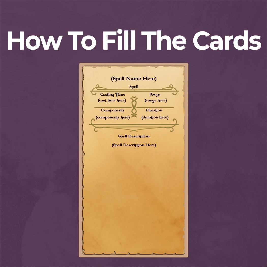 Bard Spell Cards - Fillable PDF - Armor Class