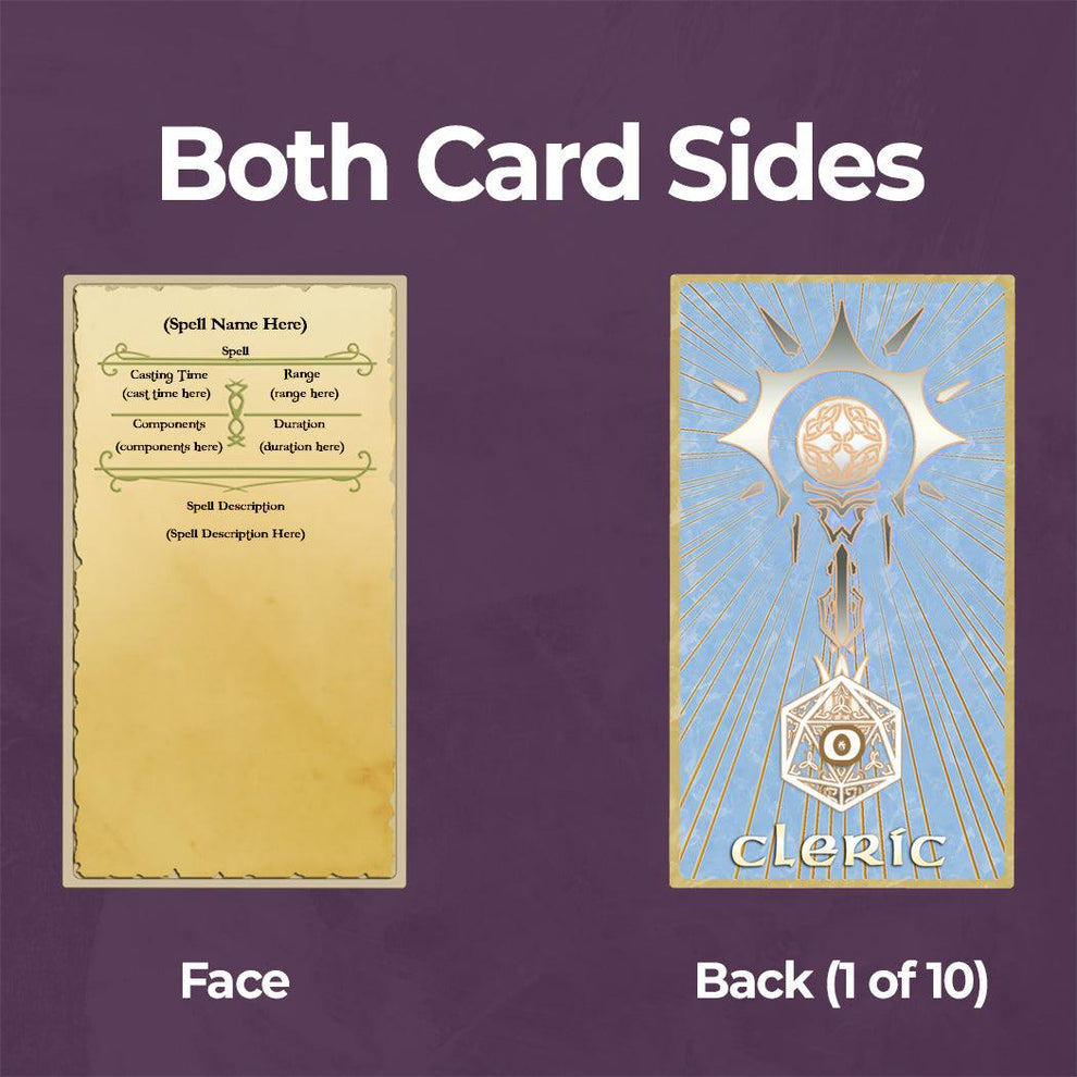 Cleric Spell Cards - D&D 5e Spell Cards - Fillable PDF – Armor Class