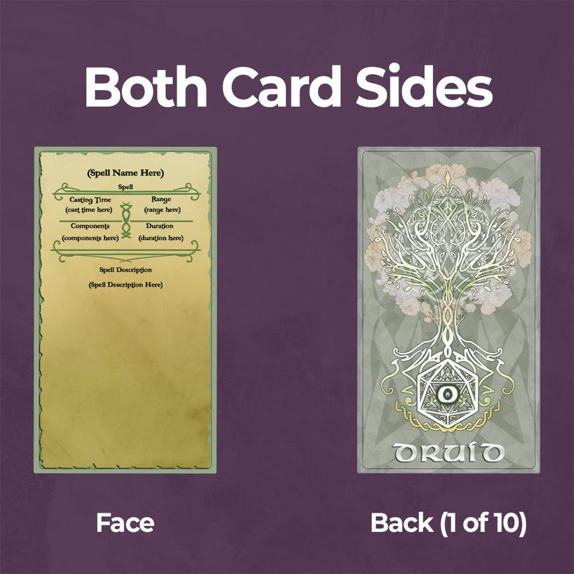 Druid Spell Cards D&D 5e Spell Cards Fillable PDF Armor Class