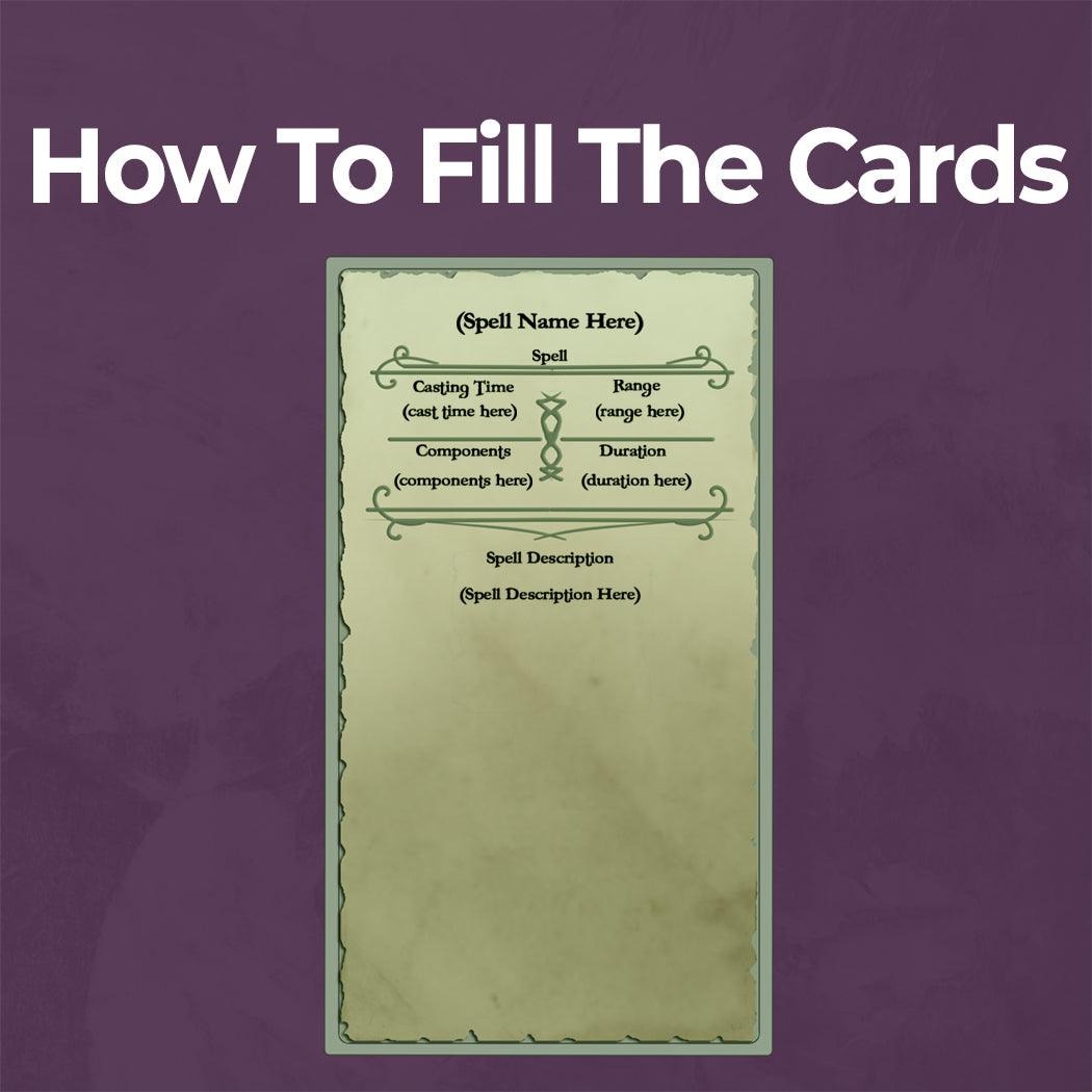 Ranger Spell Cards - Form Fillable Blank PDF - Armor Class