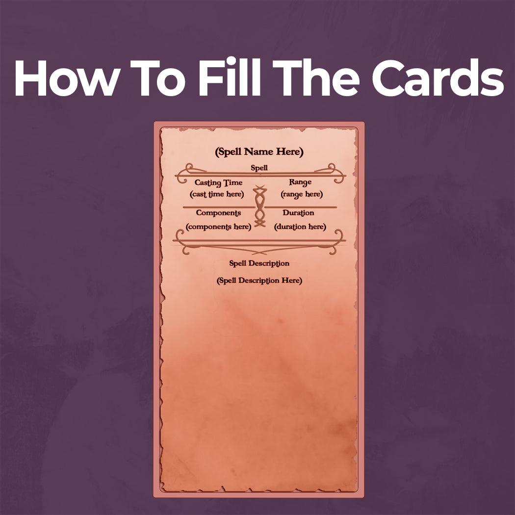 Sorcerer Spell Cards - Form Fillable Blank PDF - Armor Class