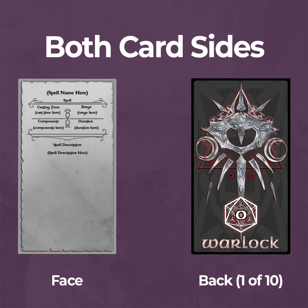 Warlock Spell Cards - Form Fillable Blank PDF - Armor Class