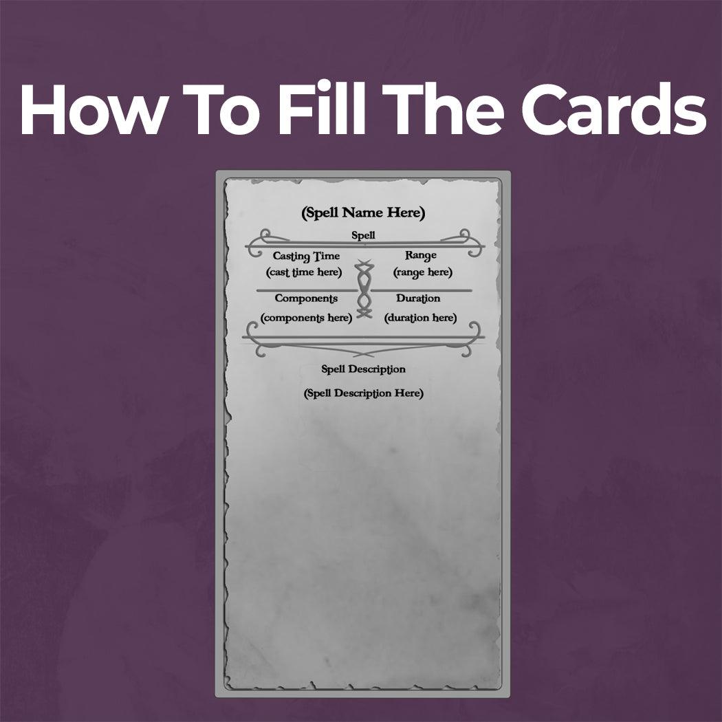 Warlock Spell Cards - Form Fillable Blank PDF - Armor Class